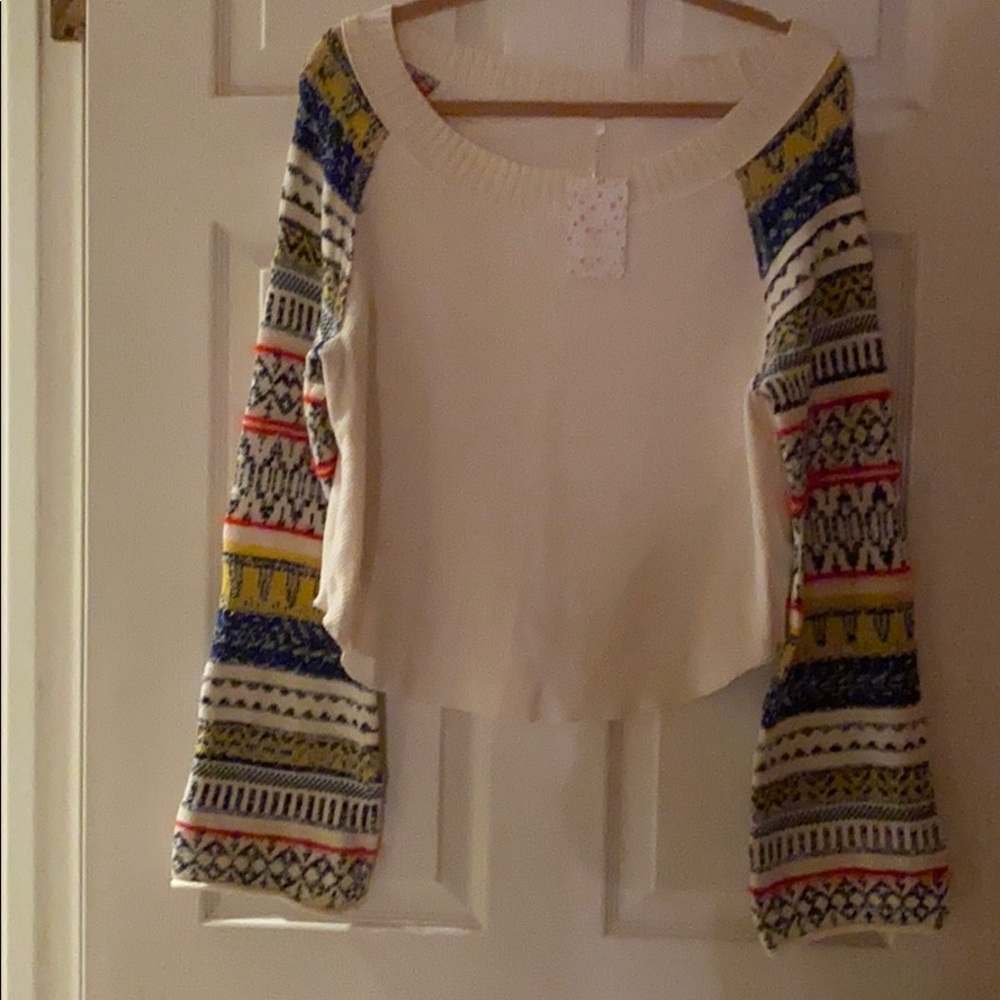 FREE PEOPLE fairground thermal top ivory large